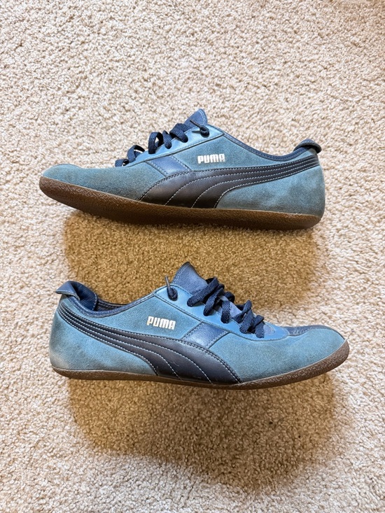 Puma Other - Puma Men’s Teal and Navy Suede Low-Top Sneakers